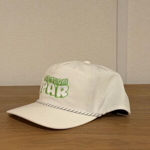 Swannies White golf Cap with Green Embroidery